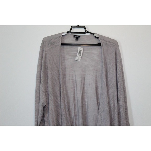 NWT Torrid Slub Cardigan Drape Front Lightweight Gray Women's Size 4 4X H14717 - Picture 3 of 11